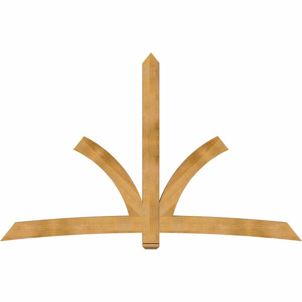 Ekena Millwork Davenport Rough Sawn Timber Gable Bracket, Western Red Cedar, 108"W x 68"H x 4"D x 6"F, 15/12 Pitch GBW108X68X0406DAV00RWR - main